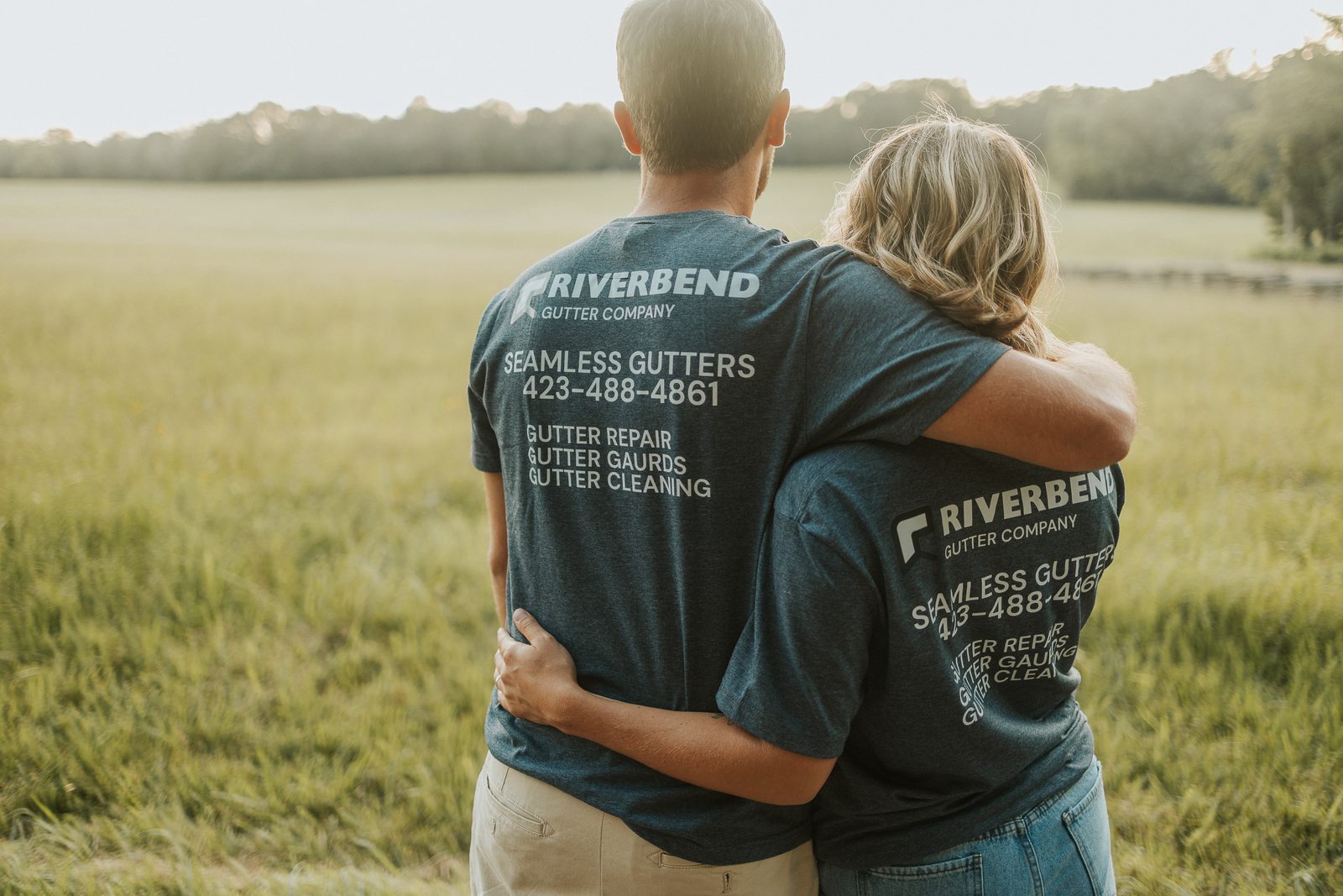 The Casteel family — owners of Riverbend Gutter Company