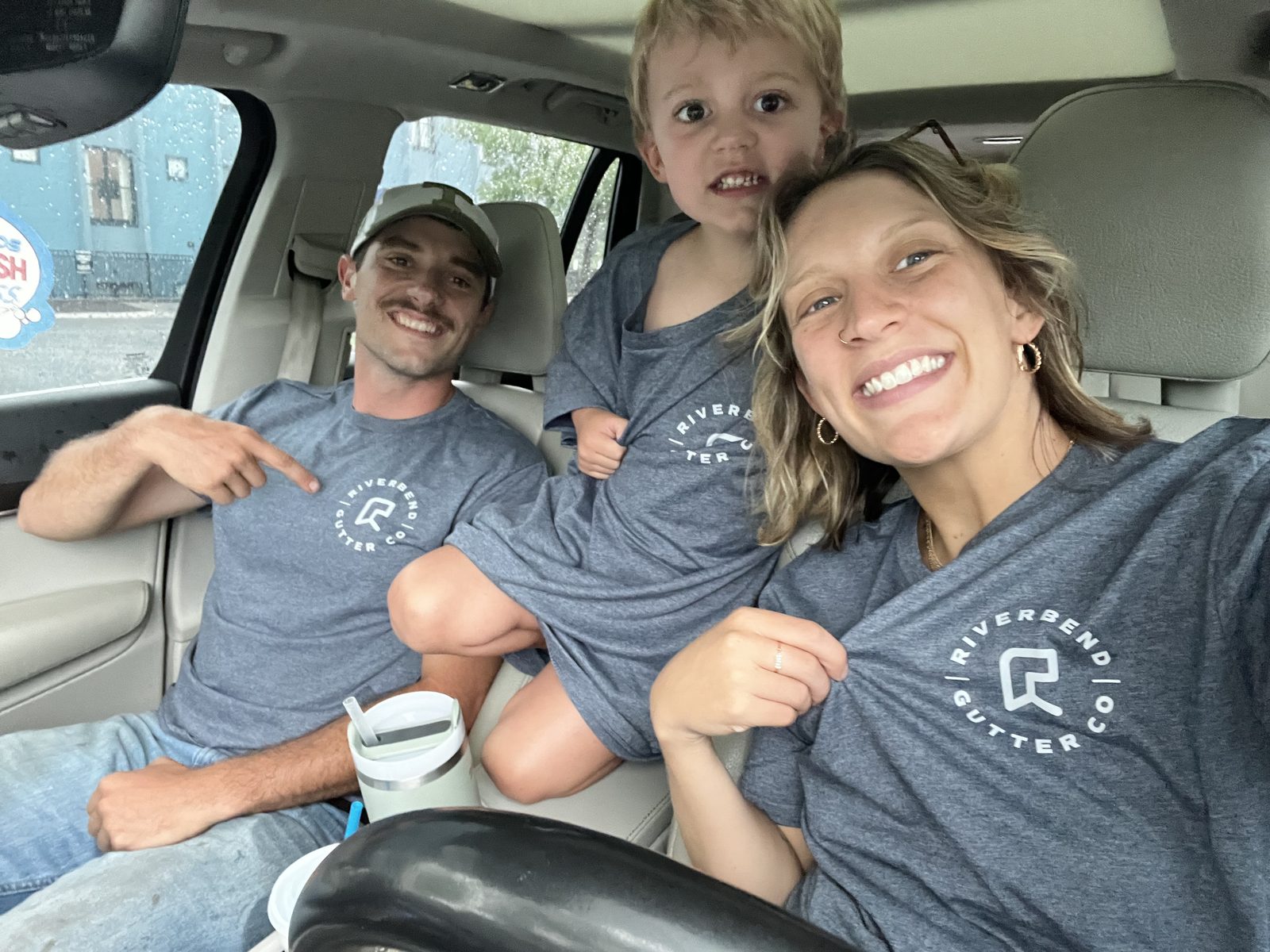 The Casteel family — owners of Riverbend Gutter Company