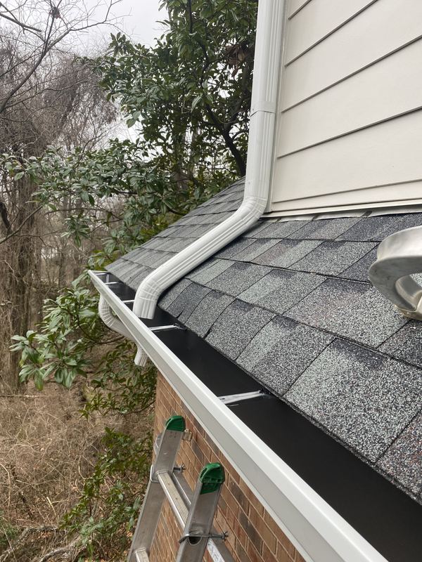 Residential home with seamless gutters
